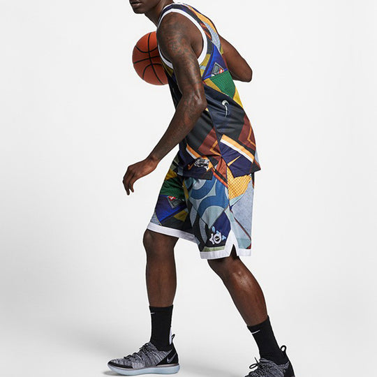 Nike KD HYPER ELITE Durant Basketball Sports Top Men Multi-Colorblock AT3188-495