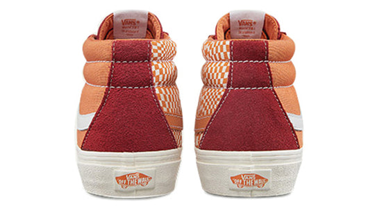 Vans Sk8-mid Retro Mid-Top Casual Skate Shoes Unisex Red Orange Splicing 'Orange Red' VN0A391FTEV