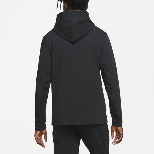 Nike Tech Pac Barcelona Full-length zipper Cardigan hooded Jacket Blac ...