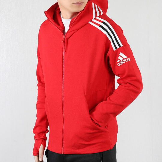 adidas Zne Hd 3St Casual Sport Hoodie Jacket Men Pale Scarlet FQ7230