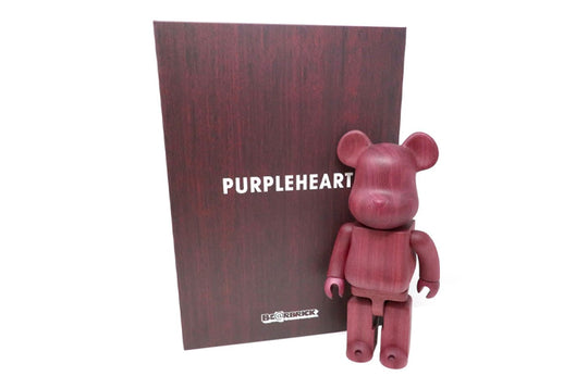 BE@RBRICK Purple Heart Karimoku 400% PURPLE-HEART BE@RBRICK - KICKSCREW