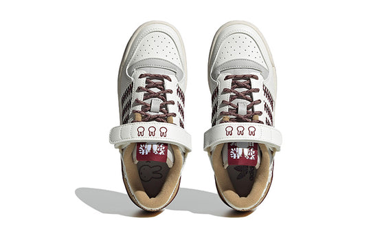 (GS) Adidas Originals Forum Low Classic Shoes 'White Burgundy' IF2578