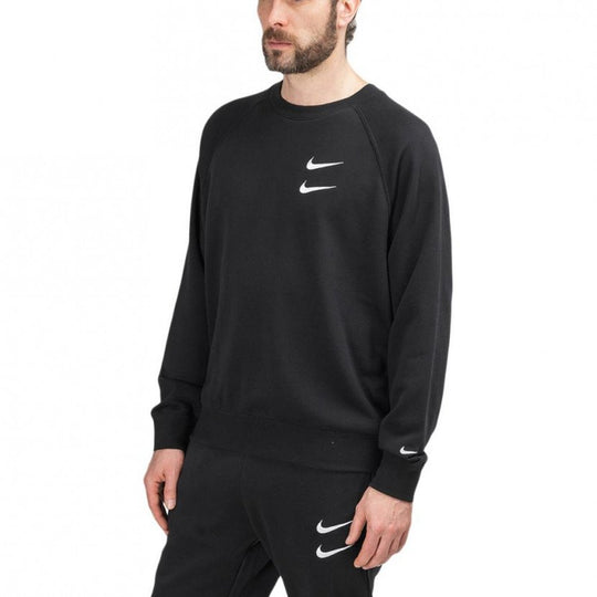 Nike Alphabet Printing Long Sleeves Round Neck Black CJ4871-010