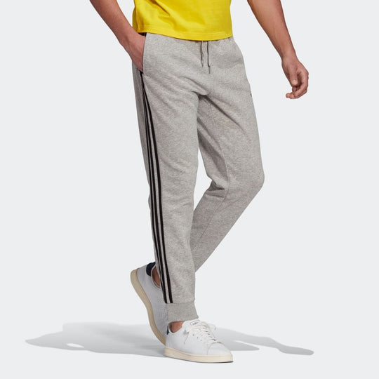 Men's adidas Side Stripe Logo Bundle Feet Sports Pants/Trousers/Joggers Japanese Version Gray GK8889