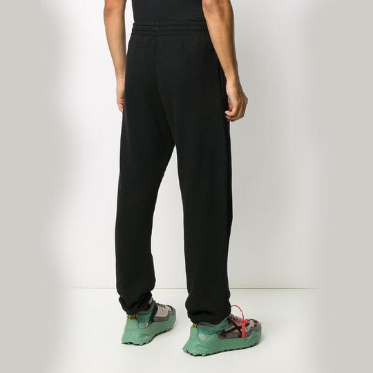Men's OFF-WHITE Straight Black Sports Pants/Trousers/Joggers OMCH029E20FLE0011001 Sweat Pants - KICKSCREW