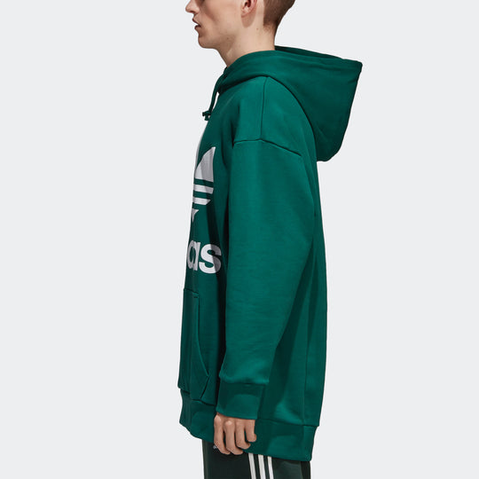 adidas originals Tref Over Hood Casual Sports Solid Color Pullover Green CW1248
