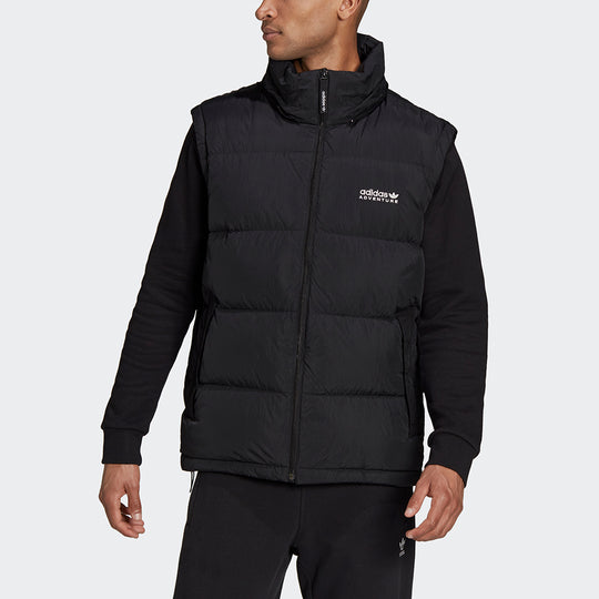 adidas originals Optimus Jacket Detachable Sleeve Stay Warm Sports hooded down Jacket Black H13574