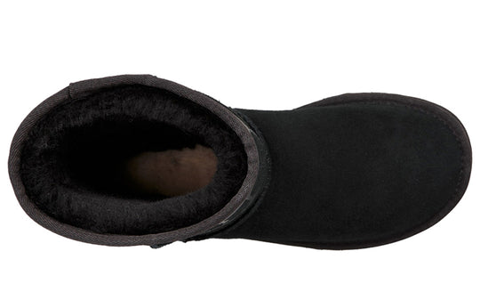 (WMNS) UGG Classic Short Rubber Boot 'Black' 1096473-BLK