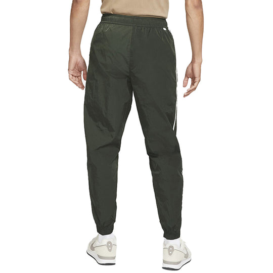 Men's Nike Running Training Breathable Bundle Feet Sports Pants/Trousers/Joggers Olive Green DD7037-355