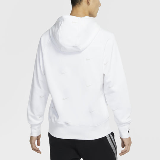 Nike Athleisure Casual Sports hooded Fleece Lined White DA0111-100