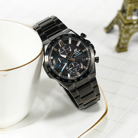 Casio Edifice Classic Solar Powered Analog Watch 'Black Sapphire Crystal' EFB-690SBC-1BVUPR