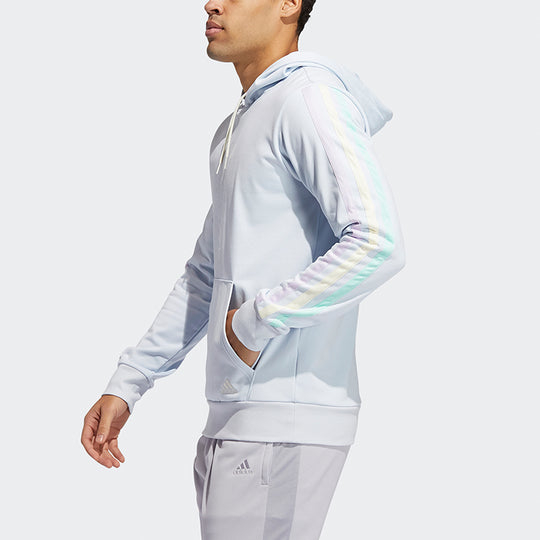 adidas Dame Decorate H Solid Color Basketball Casual Sports hooded Pullover Light Blue GU0506