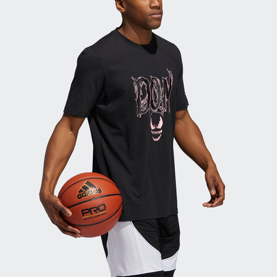 adidas Don Venom Tee Basketball Sports Short Sleeve Black GI8874