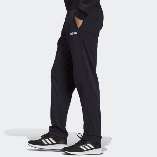 adidas Knitted Running Casual Sports Long Pants Men Black DU0378