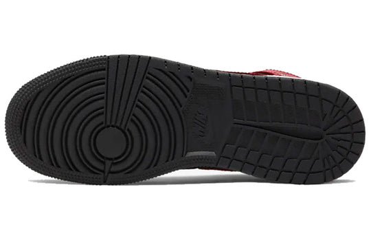 (GS) Air Jordan 1 Mid 'Black Gym Red' 554725-054 Big Kids Basketball Shoes  -  KICKS CREW