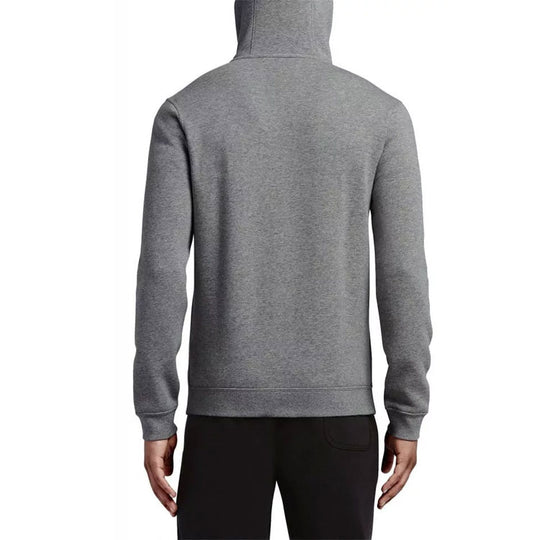 Nike Logo Embroidered Fleece Lined Hooded Jacket Gray 804389-063