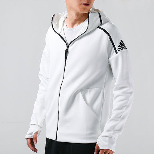 adidas ZNE HOODY 3.0 Retro Sports Hooded Jacket Asia Edition White CY9903