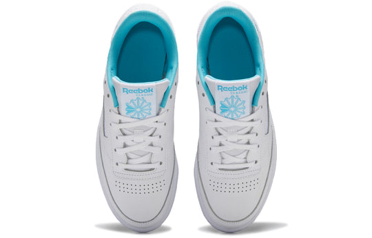 (WMNS) Reebok Club C 85 'White Neon Blue' FV1096 Skate Shoes  -  KICKS CREW