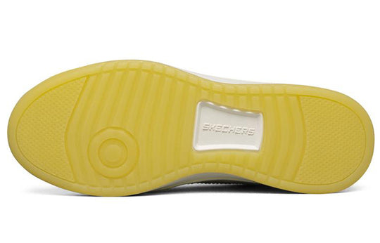 (WMNS) Skechers Downtown Low-Top Sneakers White/Yellow 74431-WYL-KICKS CREW