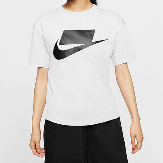 (WMNS) Nike Sportswear Chest Classic Large Logo Short Sleeve White AH4008-102