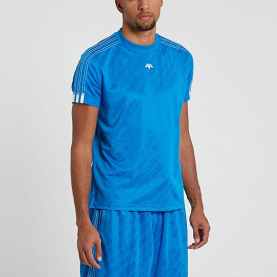 adidas originals x alexander wang Crossover Soccer/Football Training Athleisure Casual Sports Short Sleeve Blue BQ9798