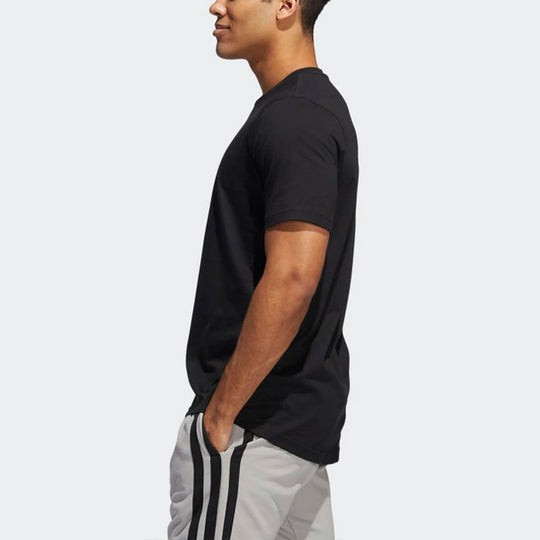 adidas Dame Logo Basketball Sports Short Sleeve Black GE4128