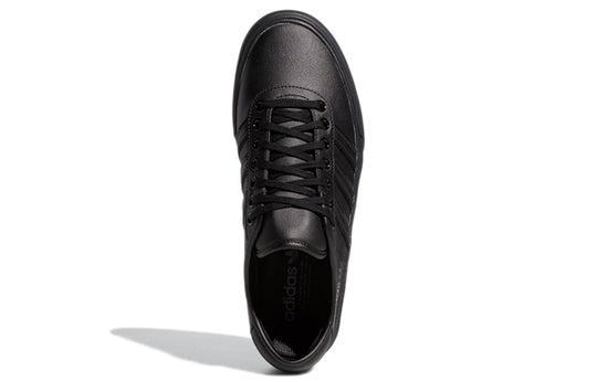 adidas originals Delpala Cl Cozy Non-Slip Casual Skate Shoes Obsidian Black Unisex H02386
