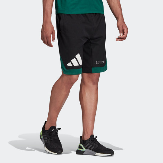 adidas M Pack Short Running Sports Logo Printing Training Breathable Shorts Black FP9375