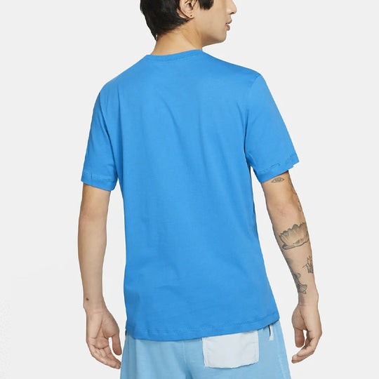 Nike Just Doit Casual Sports Alphabet Printing Short Sleeve Blue DD1263-435
