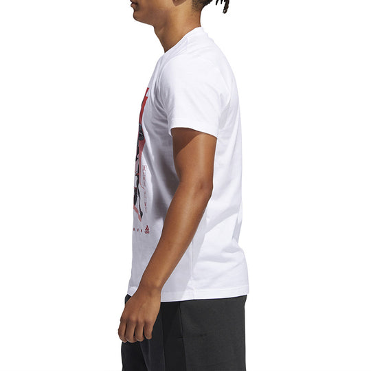 adidas Dame Gu TeeBasketballSportsShort-sleeve Men White FM4774