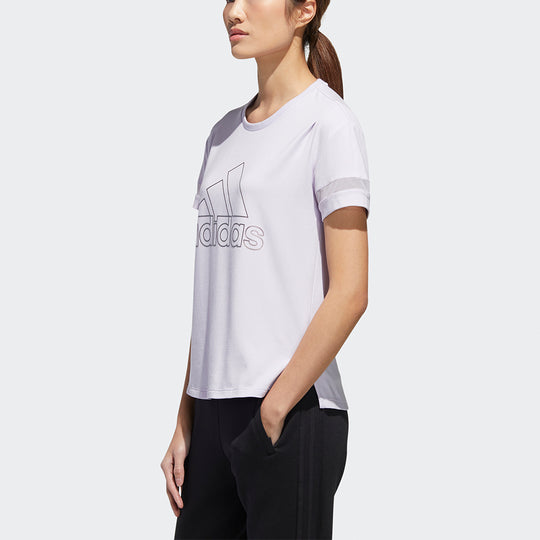 (WMNS) adidas Style Gfx T Bos Logo Printing Sports Short Sleeve Light Purple T-Shirt GJ9023