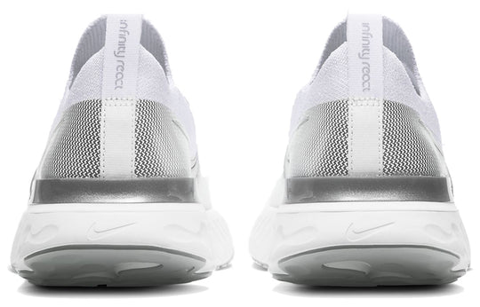 (WMNS) Nike React Infinity Run Flyknit 'White Metallic Silver' CD4372-101