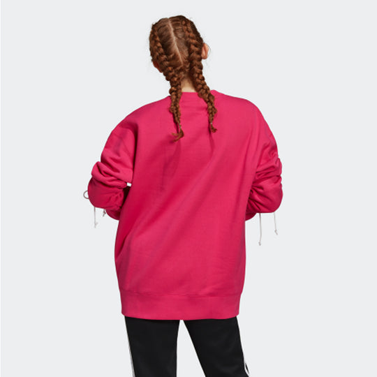 (WMNS) adidas originals Logo Sports Sweatshirt Pink/Red EC1898