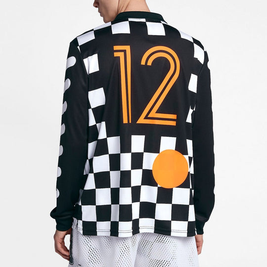 Louis Vuitton Black & Orange Football Jersey T-shirt