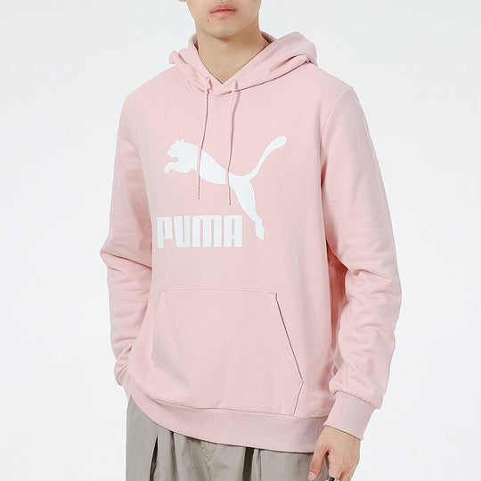 PUMA Classics Logo Printing Pullover Sports Pink Red 531370-26
