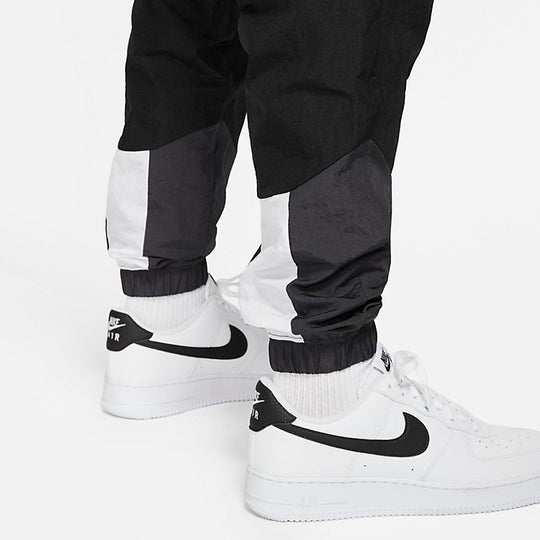 Nike Sportswear Swoosh Woven Lined Sweatpants 'Black White' DD5969-010 ...