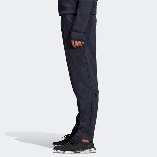 adidas Zipper Pocket Sports Running Long Pants Blue CZ8652