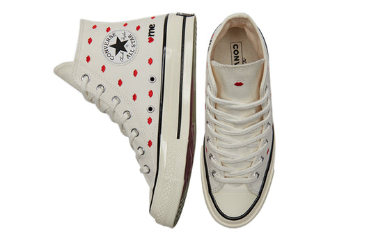 Converse Chuck 70 Embroidered Lips High 'Love Me - Vintage White' A01601C