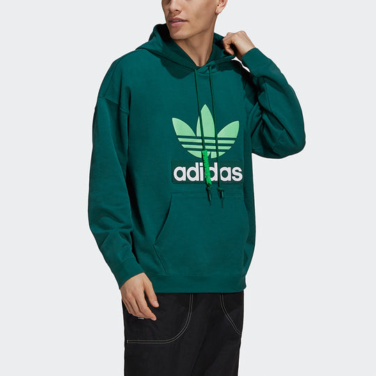 Men's adidas originals Big Trfl Contrasting Colors Logo Sports Forest Green H09351