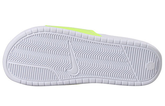 Nike Benassi JDI Print Fluorescence Yellow Slippers Volt-white CI5927-771