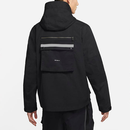 Nike Sportswear City Made Multiple Pockets Logo Sports Woven Hooded Jacket Black DA0078-010