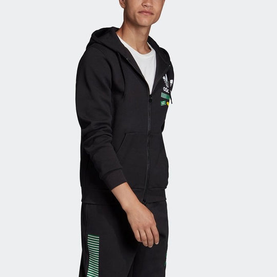 New adidas originals 2019 Men Sports Jacket Black Graphic Track Top Gym FP7701