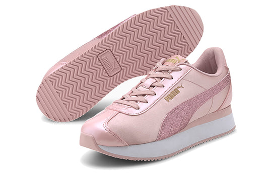 (WMNS) PUMA Turino Stacked Glitter Low Running Shoes Pink/White 371944-05