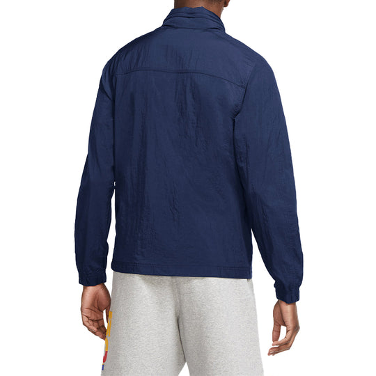 Nike Sportswear Stand-up Collar Jacket Male Blue CU4310-410