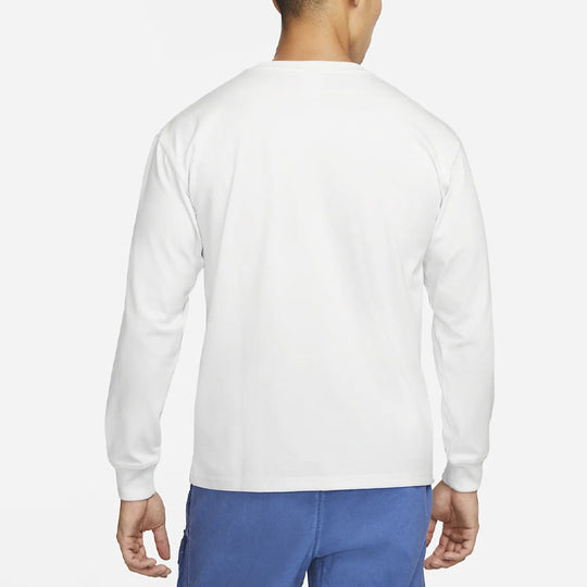 Men's Nike ACG Ice Cave Casual Sports Breathable Round Neck Long Sleeves White T-Shirt DJ5777-121