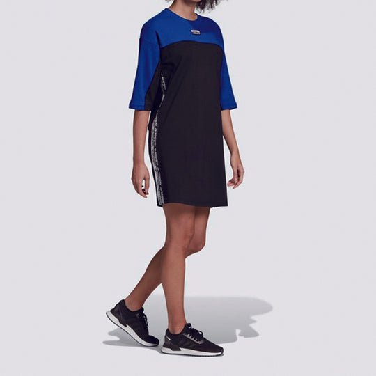 (WMNS) adidas originals Colorblock Dress Blue FL0035