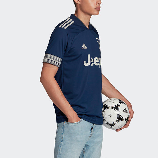 adidas Juve A Jsy Juventus Away Fan Edition V neck Sports Jersey Blue GC9087