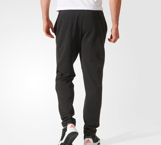 adidas Logo Print Training Knitting Sport Trousers Men's Black BP5453