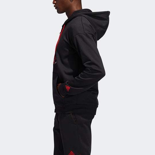 adidas Rose Hoodie Basketball Sports Hooded Jacket Black FH8161