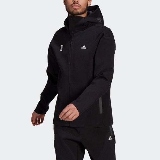 adidas Wj Jkt Warm Casual Sports Hooded Jacket Black GU1749